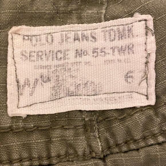 POLO JEANS COMPANY light wash Olive Green cargo shorts - men's 40 - Picture 4 of 4